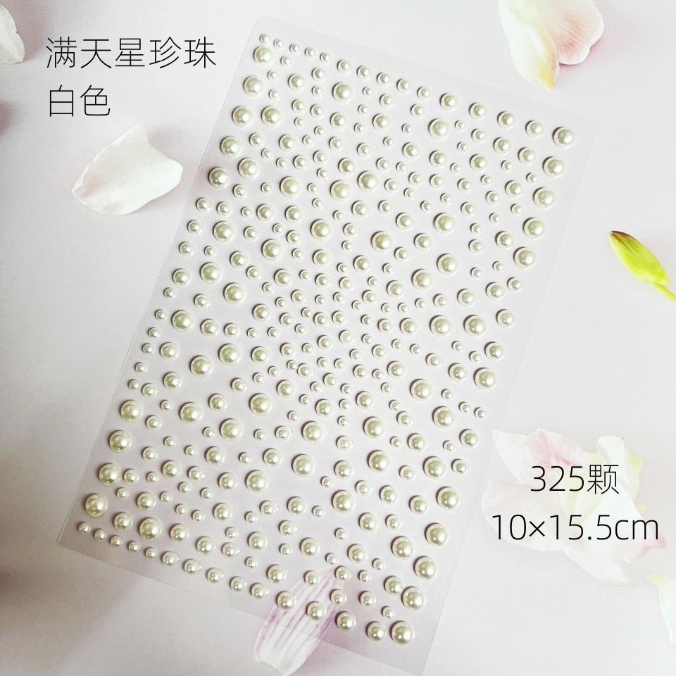 Diamond face sticker white